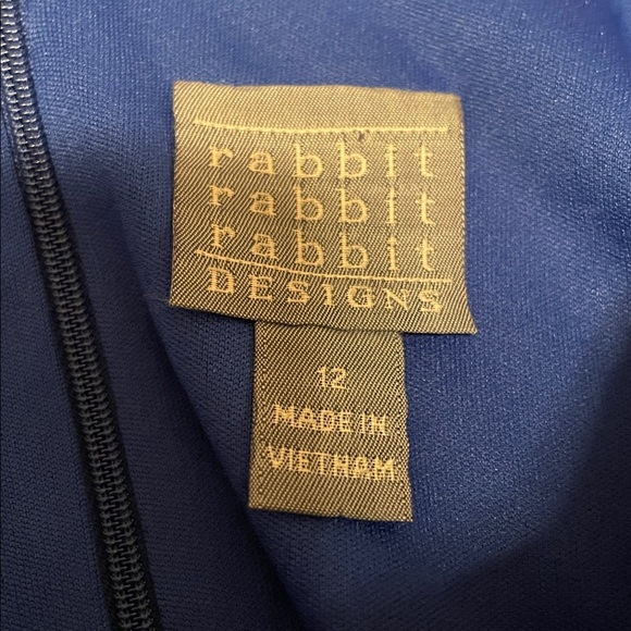 Rabbit Rabbit Rabbit Green and Blue Patterned Sleeveless Dress - Picture 3 of 4